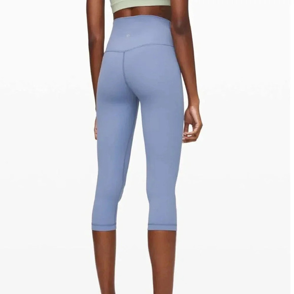 Lululemon Align Leggings Crop Legging Cropped 21" Pant Light Tempest Blue Size 4 - Picture 5 of 14